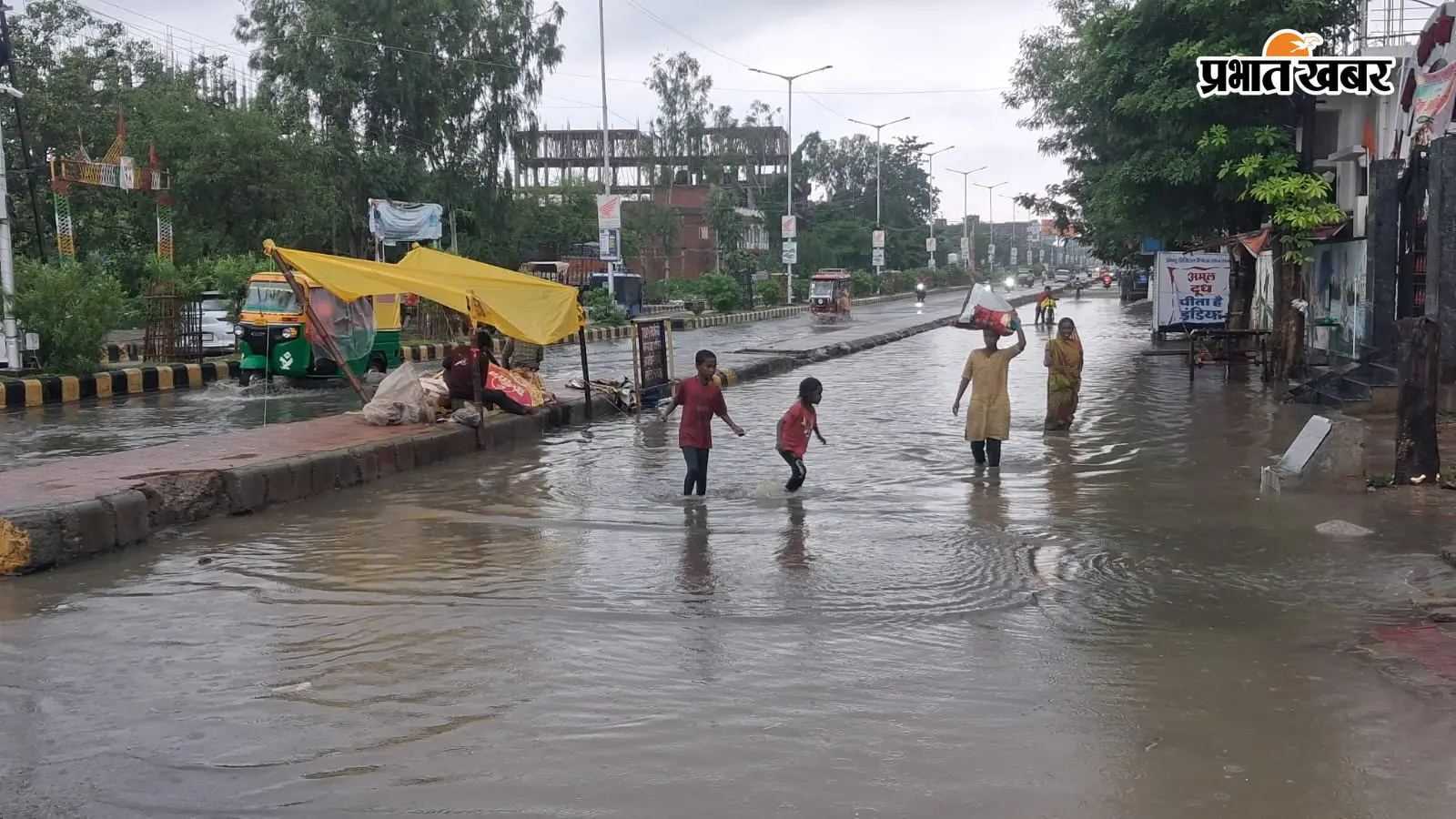 औरंगाबाद: मूसलाधार बारिश में शहर की खुली पोल, सड़कें-मोहल्ले जलमग्न