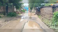 दुर्गापुर-सहरिया सड़क बदहाल, गड्ढों और जलजमाव से ग्रामीण परेशान, स्थायी मरम्मत की मांग