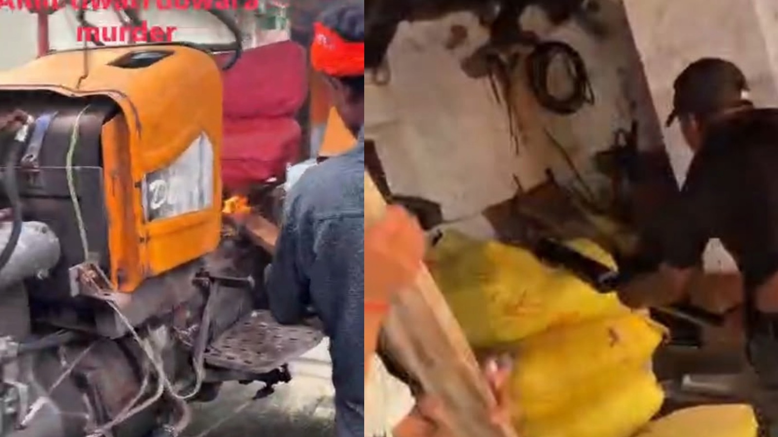 वायरल वीडियो से ली गई तस्वीर में दिख रहे तोड़फोड़-आगजनी करनेवाले लोग