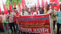 कोटवा में माकपा का हल्लाबोल, भ्रष्टाचार और किसानों के मुद्दों पर अंचल कार्यालय का घेराव