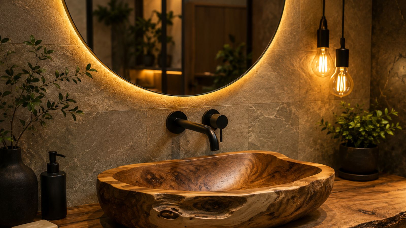 Wooden Wash Basin Designs , PC - AI