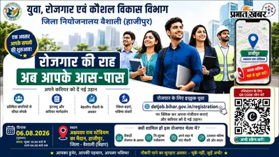 हाजीपुर : आज अक्षयवट राय स्टेडियम में लगेगा रोजगार मेला, 24 निजी कंपनियां करेंगी भर्ती, जानिए कैसे होगा चयन