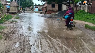 गोपालगंज की इस 13 किमी सड़क पर 73 जगह जलजमाव, थावे जाने वाले श्रद्धालु और ग्रामीण रोज झेल रहे परेशानी