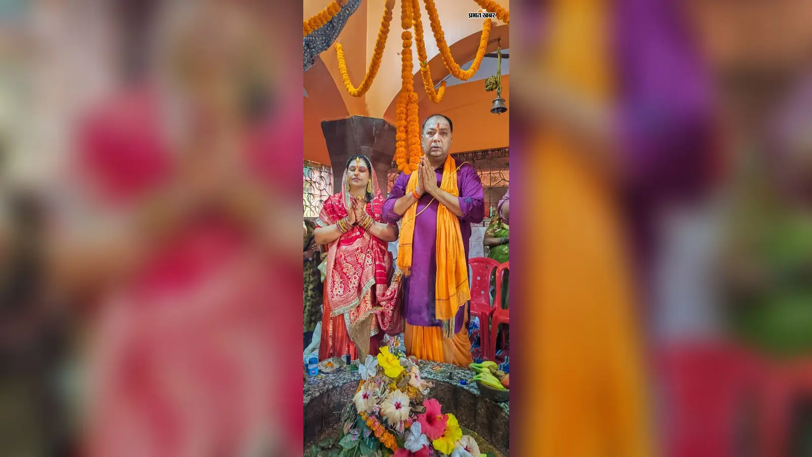 ध्वजाधारी धाम में विधि-विधान से हुआ रुद्राभिषेक, सुख-समृद्धि की कामना