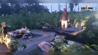 भारी बारिश से धंसी मानकर-खामारग्राम सड़क, यातायात ठप, मुश्किल में ग्रामीण