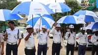 अदाणी फाउंडेशन ने रांची ट्रैफिक पुलिसकर्मियों को बांटे छाते, बारिश में मिलेगा सहारा