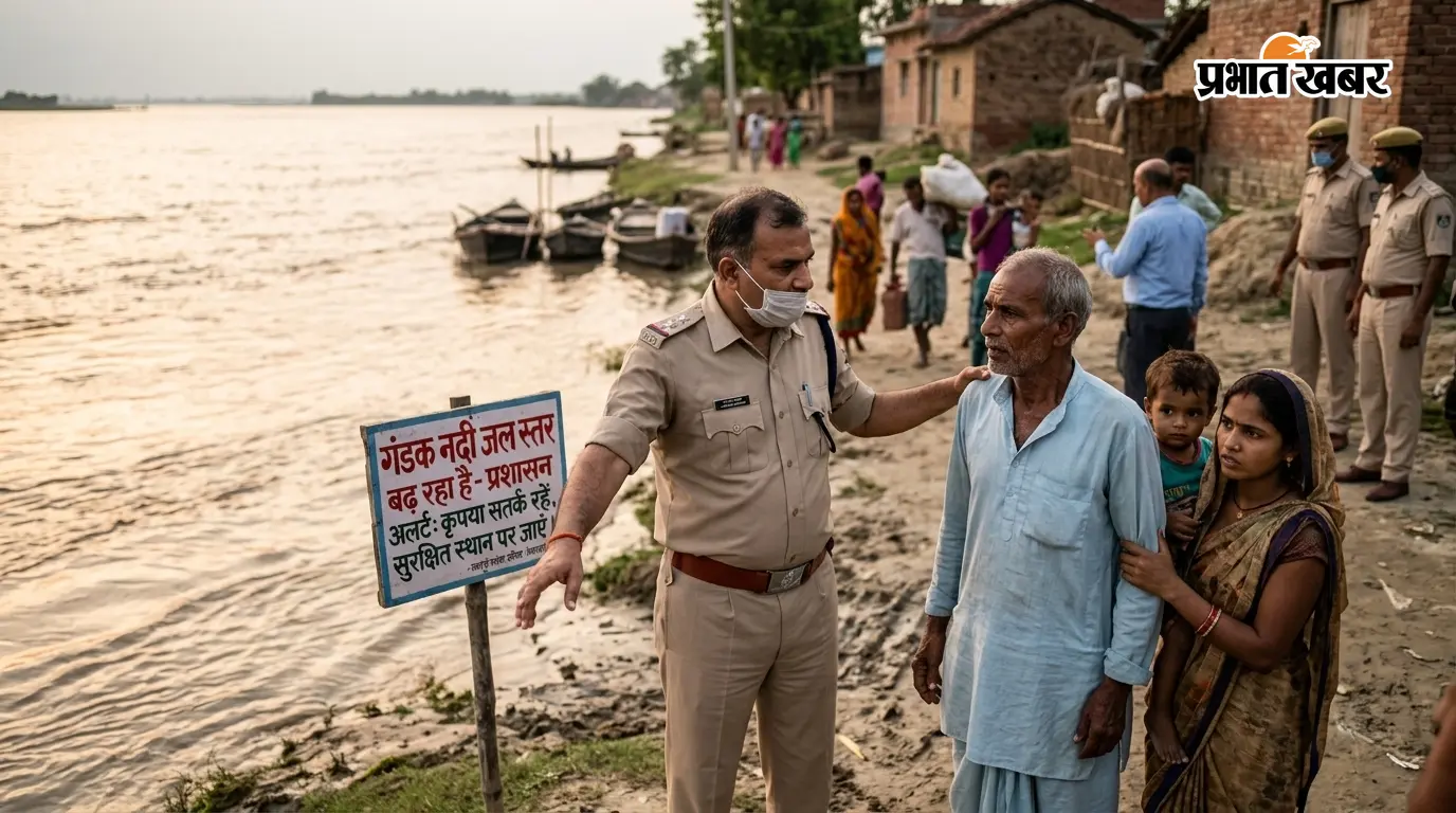 गंडक में बढ़ते जलप्रवाह को लेकर प्रशासन अलर्ट, नदी किनारे बसे लोगों को सतर्क रहने की अपील