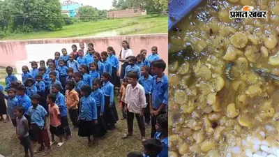 एमडीएम की दाल में निकला कीड़ा, बच्चों ने फेंका खाना; उस्मानचक मध्य विद्यालय में अभिभावकों का हंगामा