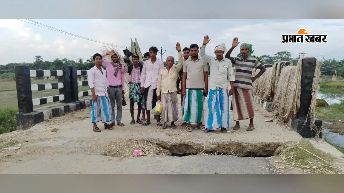 लाखों की लागत से बने पुल का एप्रोच 4 साल में ही जर्जर, बना बड़ा गड्ढा; हादसों की आशंका से ग्रामीण परेशान