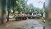 एनजीटी के रोक के बावजूद सोनुआ में अवैध बालू लदे 8 ट्रैक्टर जब्त