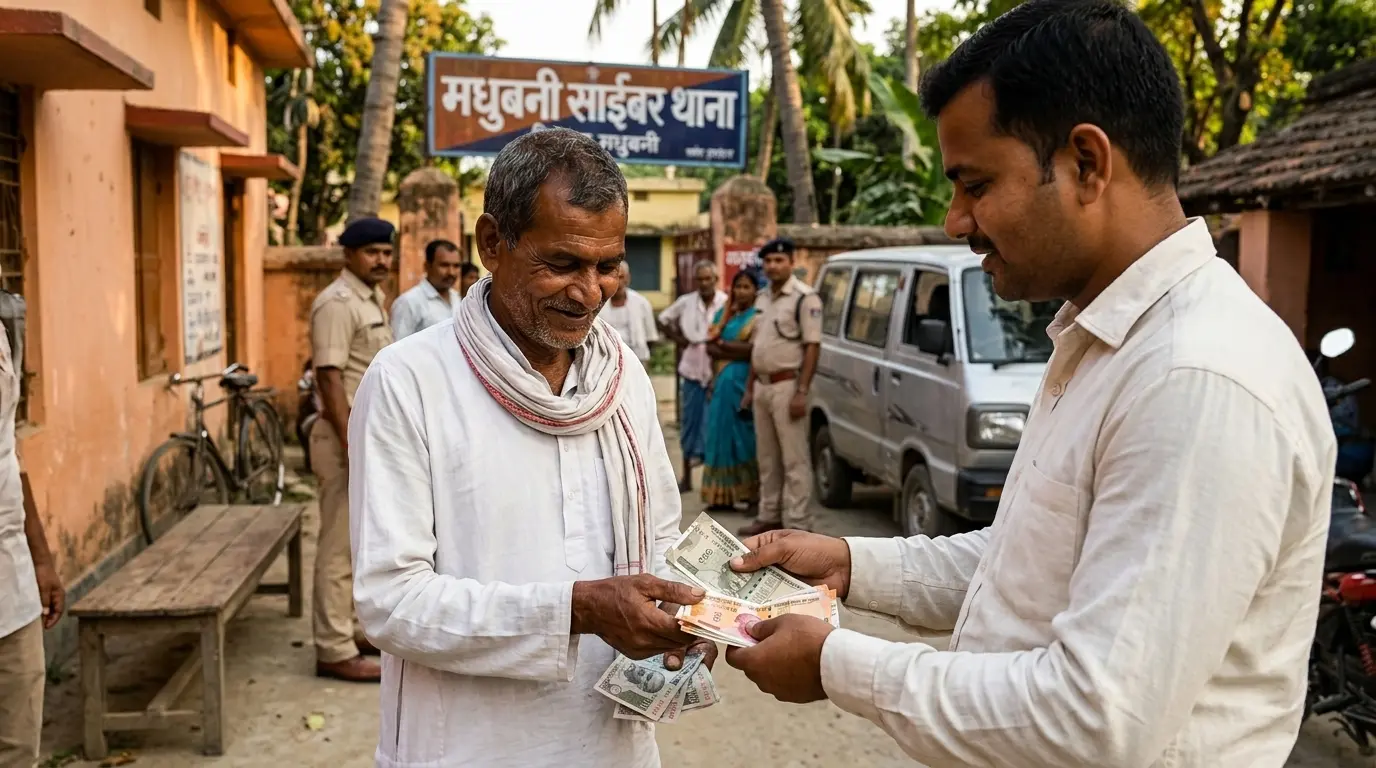 मधुबनी साइबर थाना पुलिस की बड़ी कार्रवाई, ठगी के शिकार व्यक्ति को लौटाए 32 हजार रुपये