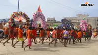 114वीं ऐतिहासिक कांवर यात्रा का पंजवारा में भव्य स्वागत, 81 फीट से 19 फीट व 'आदि योगी' कांवर ने मोहा मन
