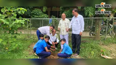 'मां के नाम एक पौधा' अभियान के तहत इंटर विद्यालय रजौली में हुआ वृक्षारोपण