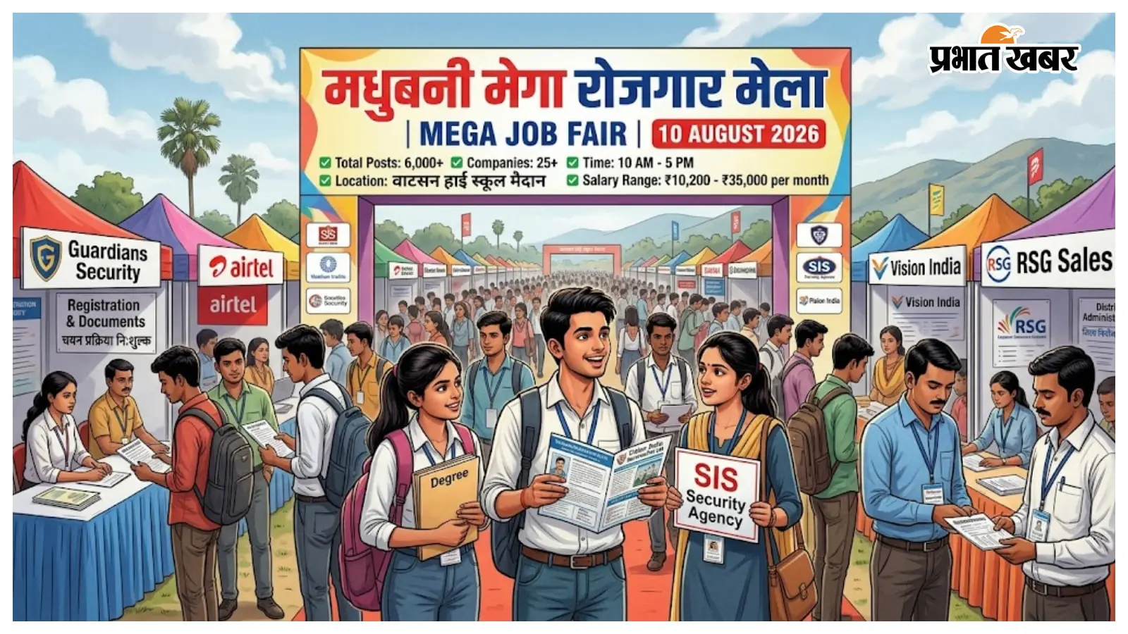 मधुबनी में 10 अगस्त को लगेगा मेगा रोजगार मेला, 6 हजार पदों पर होगी भर्ती