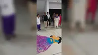 रंगोली के जरिए स्तनपान के महत्व का दिया संदेश