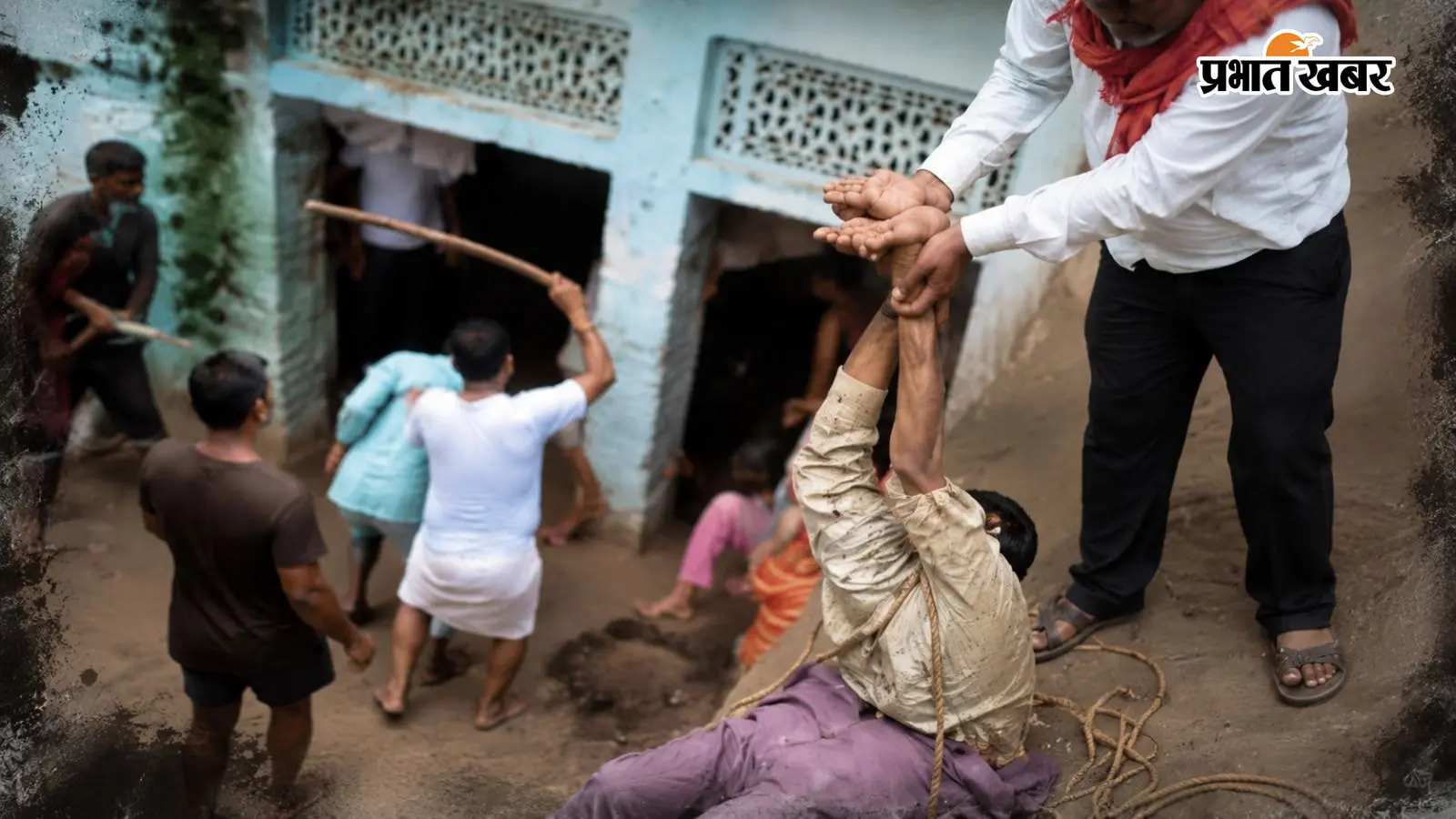 इश्क का चढ़ा ऐसा जुनून, शादीशुदा प्रेमिका से मिलने पहुंचा प्रेमी, घरवालों ने रस्सी से बांधकर पैरों के तलवों पर बरसाये डंडे