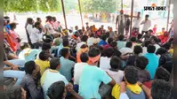 जहानाबाद में सफाई कर्मियों की हड़ताल, वेतन बढ़ाने की मांग को लेकर ठाकुरबाड़ी में धरना