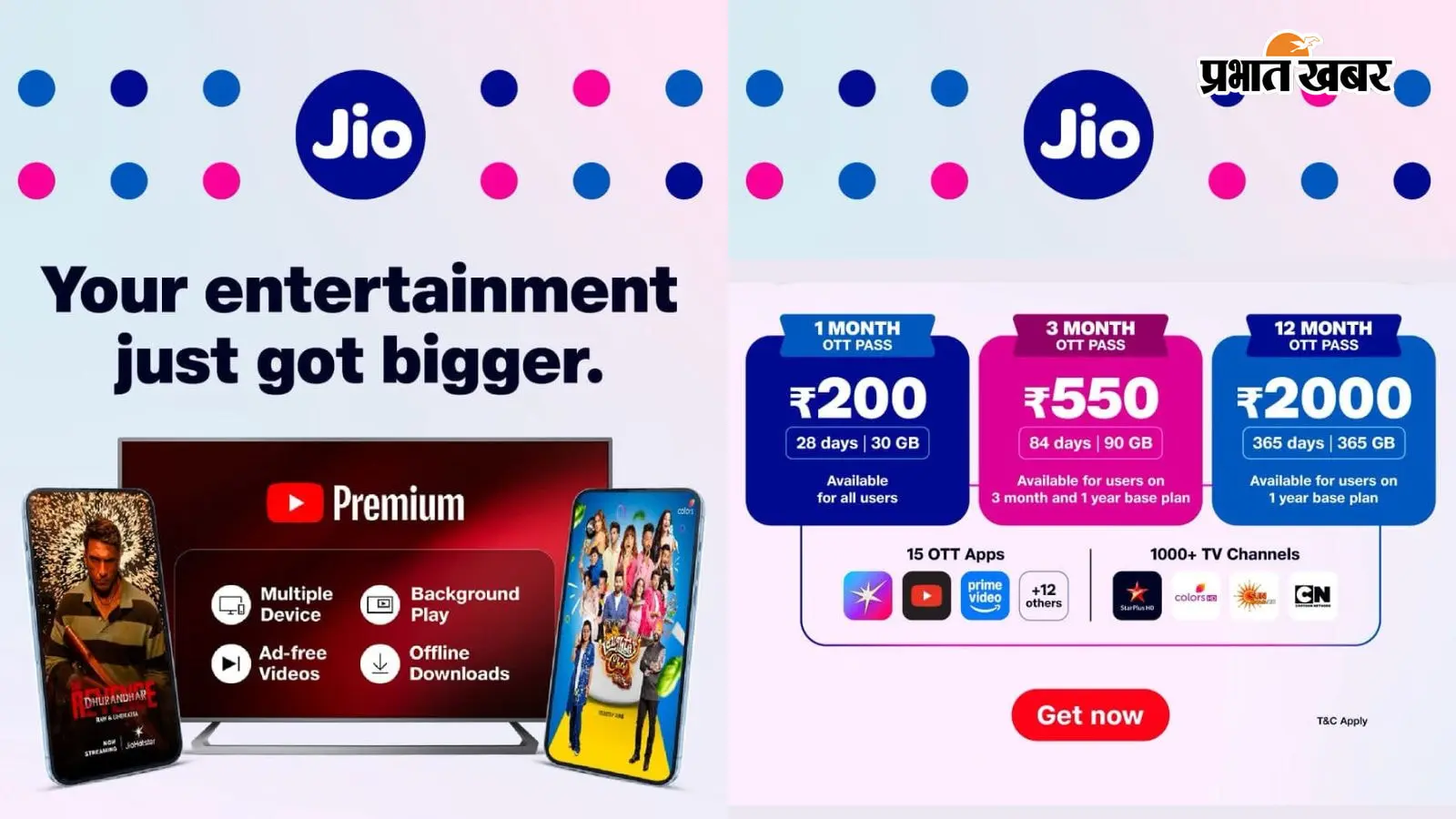 550 रुपये में 84 दिन और 2000 में सालभर, Jio ने OTT लवर्स के लिए खोल दिया खजाना