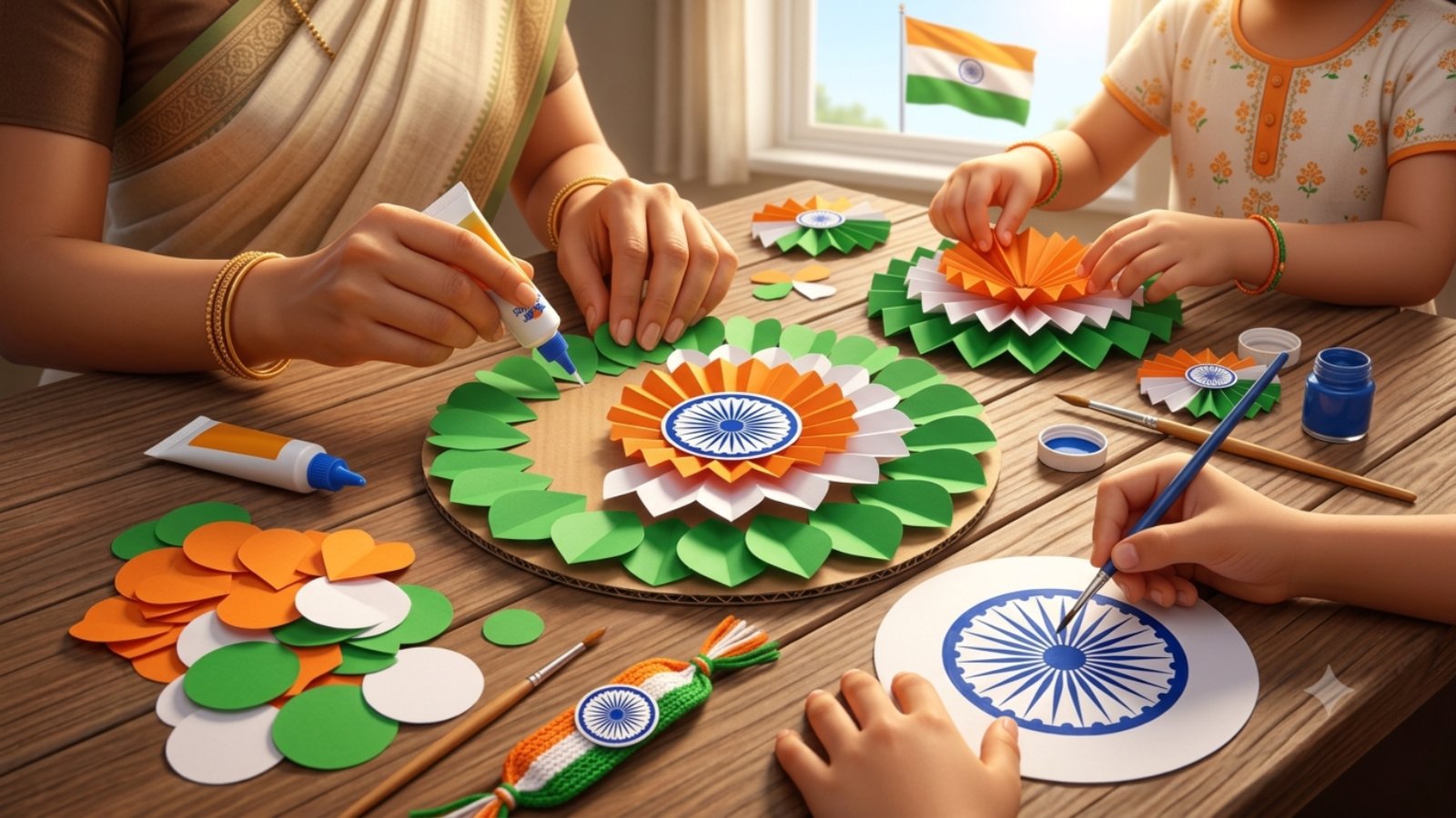 paper tricolor flower
