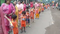 बंगाल : बांकुड़ा में निकली बाल कांवड़ यात्रा, नन्हें हाथों ने किया भोले बाबा का जलाभिषेक