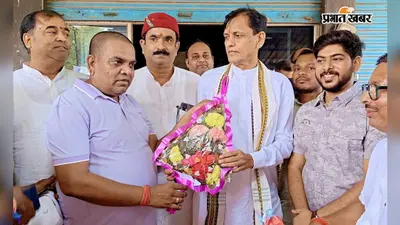 कटोरिया बाजार में रुका केंद्रीय गृह राज्य मंत्री नित्यानंद राय का काफिला, भाजपा नेताओं ने किया स्वागत