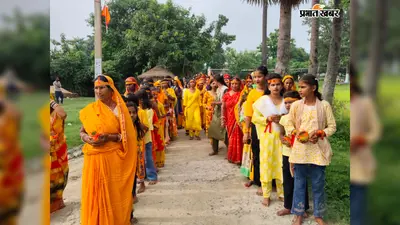 1001 कन्याओं व महिलाओं ने निकाली भव्य कलश यात्रा, हर-हर महादेव के जयघोष से गूंजा शूरवीर गांव