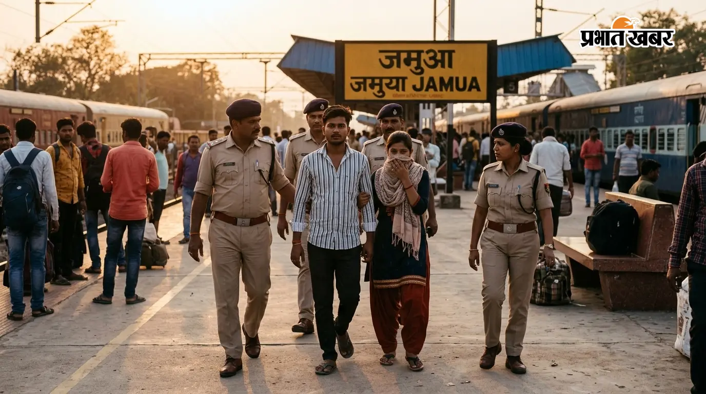 फरार युवक-युवती को पुलिस ने जमुआ रेलवे स्टेशन से किया बरामद, विशेष टीम ने की कार्रवाई