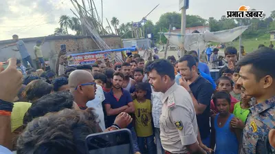विभूतिपुर में ट्रांसफार्मर जलने से दो दिन से बिजली गुल, ग्रामीणों ने सड़क जाम कर जताया विरोध