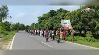 हरलाखी में एसएसबी ने निकाली तिरंगा यात्रा, सीमावर्ती बच्चों व ग्रामीणों ने लिया हिस्सा