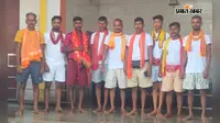 विश्वासखानी से बाबा धाम के लिए रवाना हुआ कांवरियों का जत्था, गूंजा बोल बम