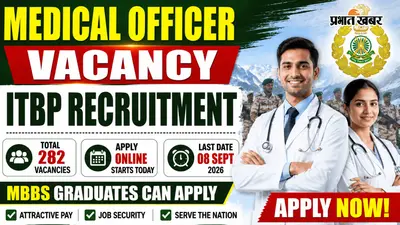 MBBS ग्रेजुएट के लिए ITBP में 282 भर्ती, आज से शुरू आवेदन