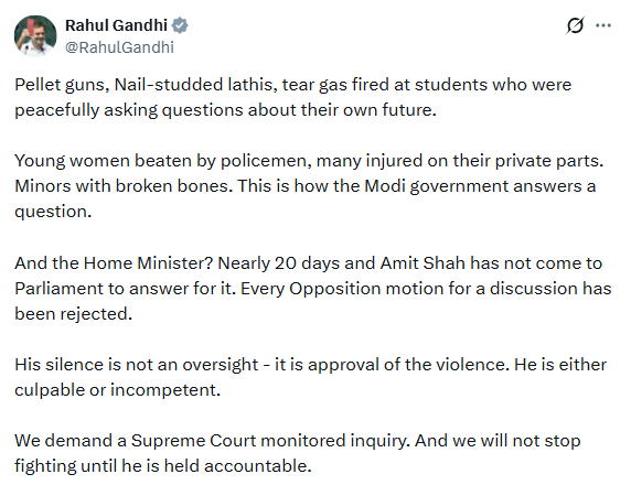 Rahul Gandhi Tweet