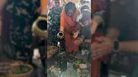 हरगौरी मंदिर पहुंचीं साध्वी ऋतंभरा, गर्भगृह में भगवान शिव का किया जलाभिषेक