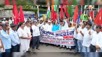जेबीसीसीआई-12 के गठन की मांग को लेकर कोयला मजदूरों का प्रदर्शन