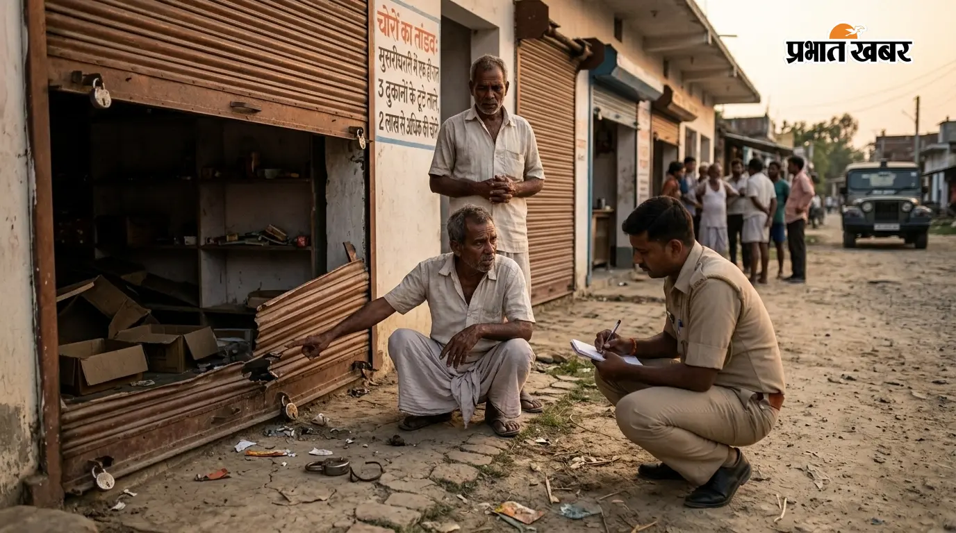 चोरों का तांडव: मुसरीघरारी में एक ही रात 3 दुकानों के टूटे ताले, 2 लाख से अधिक की चोरी