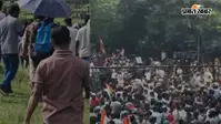 खेत के रास्ते झारखंड विधानसभा पहुंचे आंदोलनकारी छात्र, माहौल तनावपूर्ण
