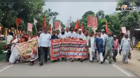 समाहरणालय का घेराव कर प्रदर्शन: सैकड़ों किसान-मजदूरों ने लगाए सरकार-विरोधी नारे, 23 सूत्रीय मांगों का ज्ञापन सौंपा
