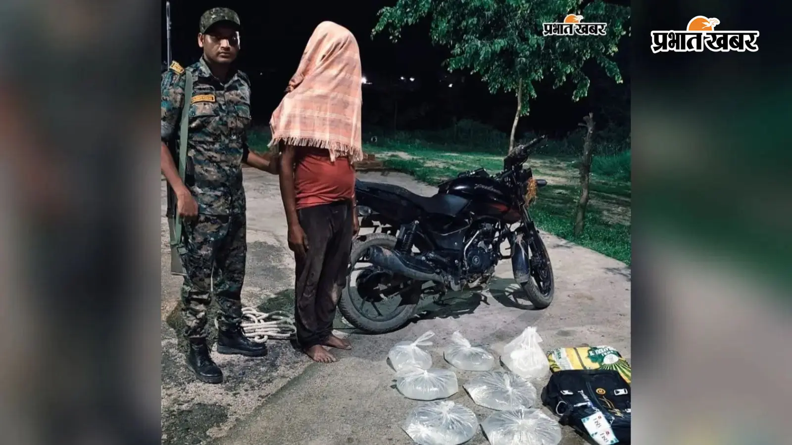 औरंगाबाद में 35 लीटर महुआ शराब के साथ युवक गिरफ्तार, बाइक जब्त