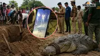 "भाले और सरियों से मगरमच्छ का मर्डर", ग्रामीणों की करतूत देख पुलिस भी हैरान, गड्ढा खुदवाकर निकाला गया शव