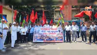 12वें वेतन समझौते की वार्ता शुरू करने की मांग, कुजू महाप्रबंधक कार्यालय के समक्ष प्रदर्शन
