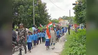 टेढ़ागाछ में भारत-नेपाल सीमा पर गूंजा ‘वंदे मातरम्’, एसएसबी ने निकाली जागरूकता रैली