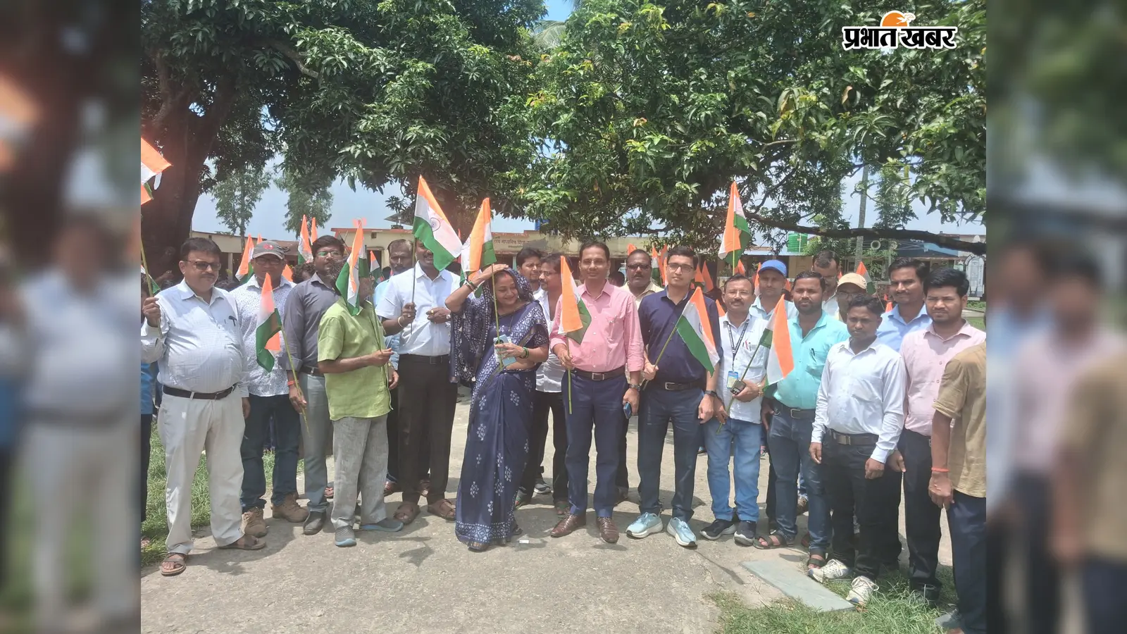 हाथों में तिरंगा, दिल में देशभक्ति: जदिया में धूमधाम से निकाली गयी तिरंगा यात्रा