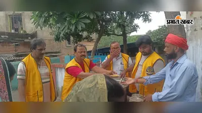 शिव मंदिर में पूजा-अर्चना के बाद हुआ भंडारा, श्रद्धालुओं ने ग्रहण किया महाभोग