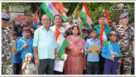 बगहा में एसएसबी और स्कूली बच्चों की तिरंगा यात्रा, ‘हर घर तिरंगा’ और पर्यावरण संरक्षण का संदेश