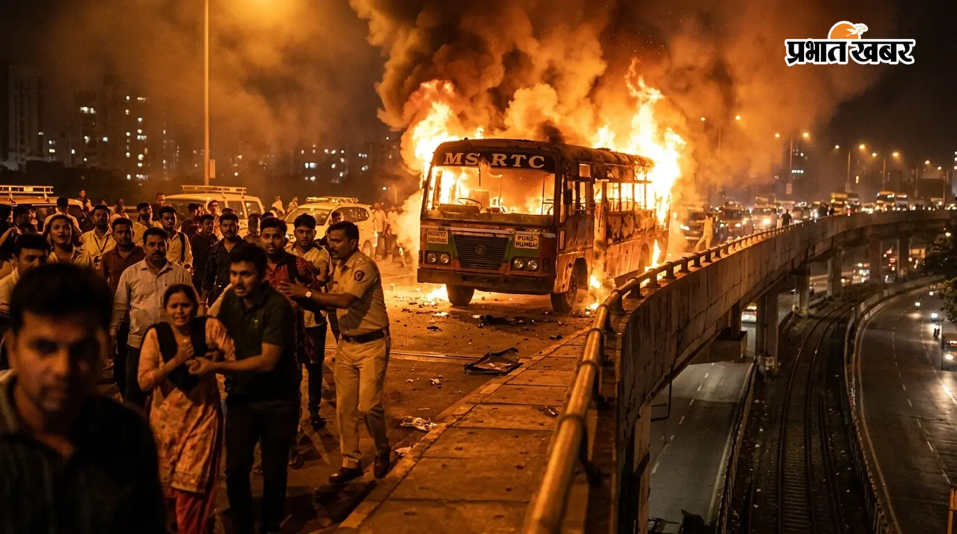 यात्रियों से भरी बस बनी आग का गोला, धू-धू कर जल उठी, 35 लोग थे सवार