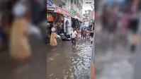 नवादा: नाली जाम रहने से अकबरपुर बाजार में जलजमाव, मामूली बारिश में सड़क बनी पोखर