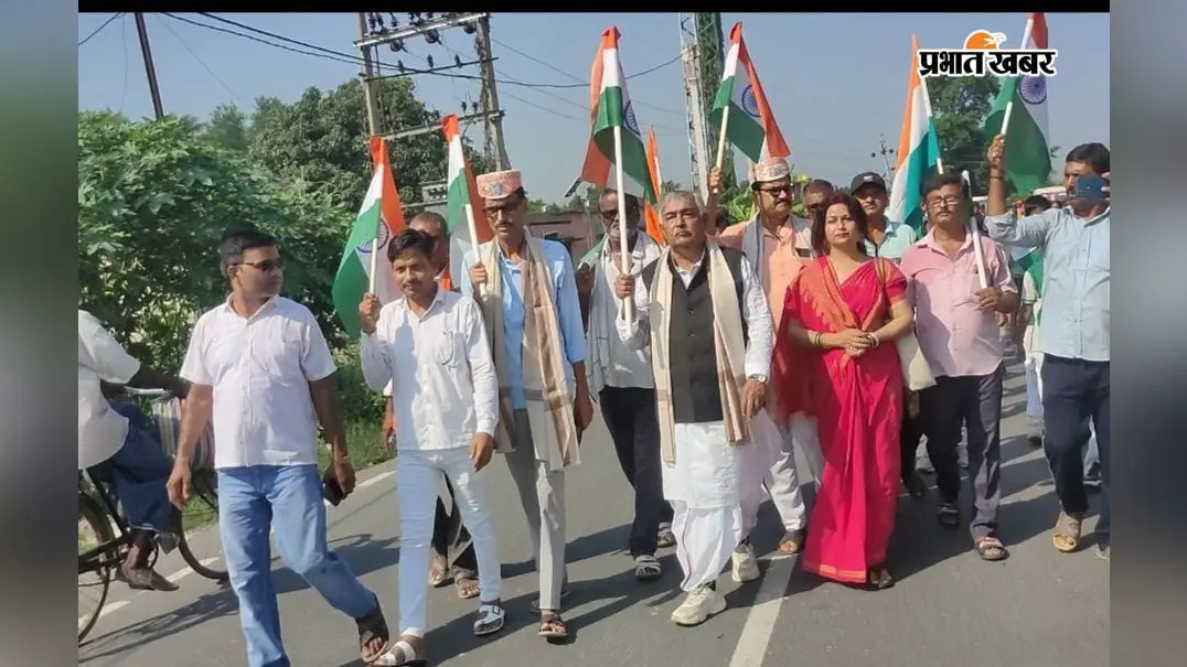 हर घर तिरंगा अभियान के तहत जयनगर में मैराथन, विधायक विनोद नारायण झा ने दिखाई हरी झंडी