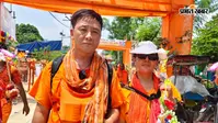 भूटान से बाबा बैद्यनाथ धाम तक नंगे पांव कांवर यात्रा, शिवभक्त फिलपिन और पेमोली की आस्था बनी आकर्षण का केंद्र