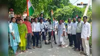 स्काउट एवं गाइड के छात्र-छात्राएं ने निकाली तिरंगा रैली,भारत माता की जय और वंदे मातरम के नारे लगाये