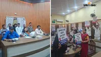 भागलपुर नगर निगम की बोर्ड बैठक में बवाल, कुर्सियां छोड़ जमीन पर बैठे पार्षद, ट्रेड लाइसेंस घोटाले की जांच रिपोर्ट की मांग